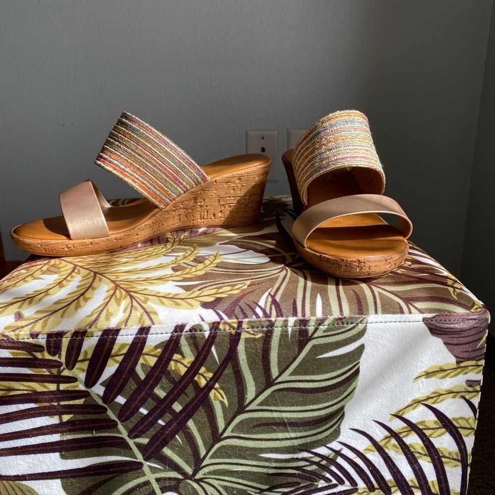 Gold Wedge Sandals